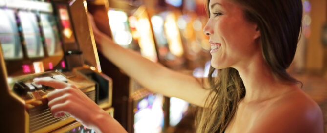 woman gambling in a casino