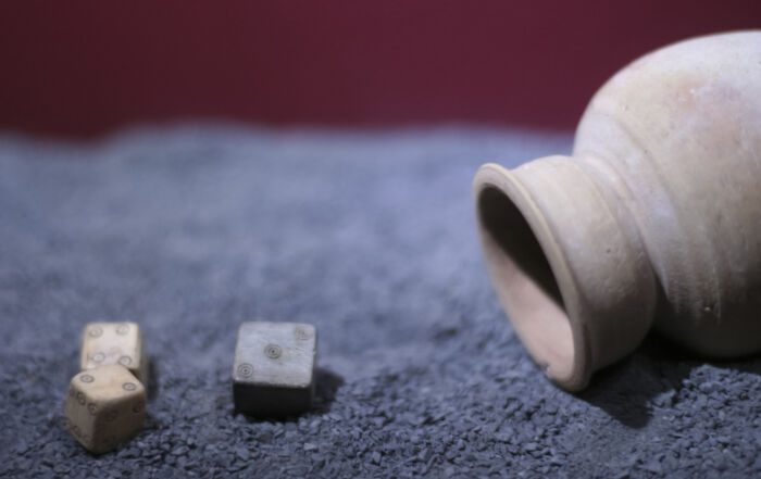 Ancient gambling game with dice